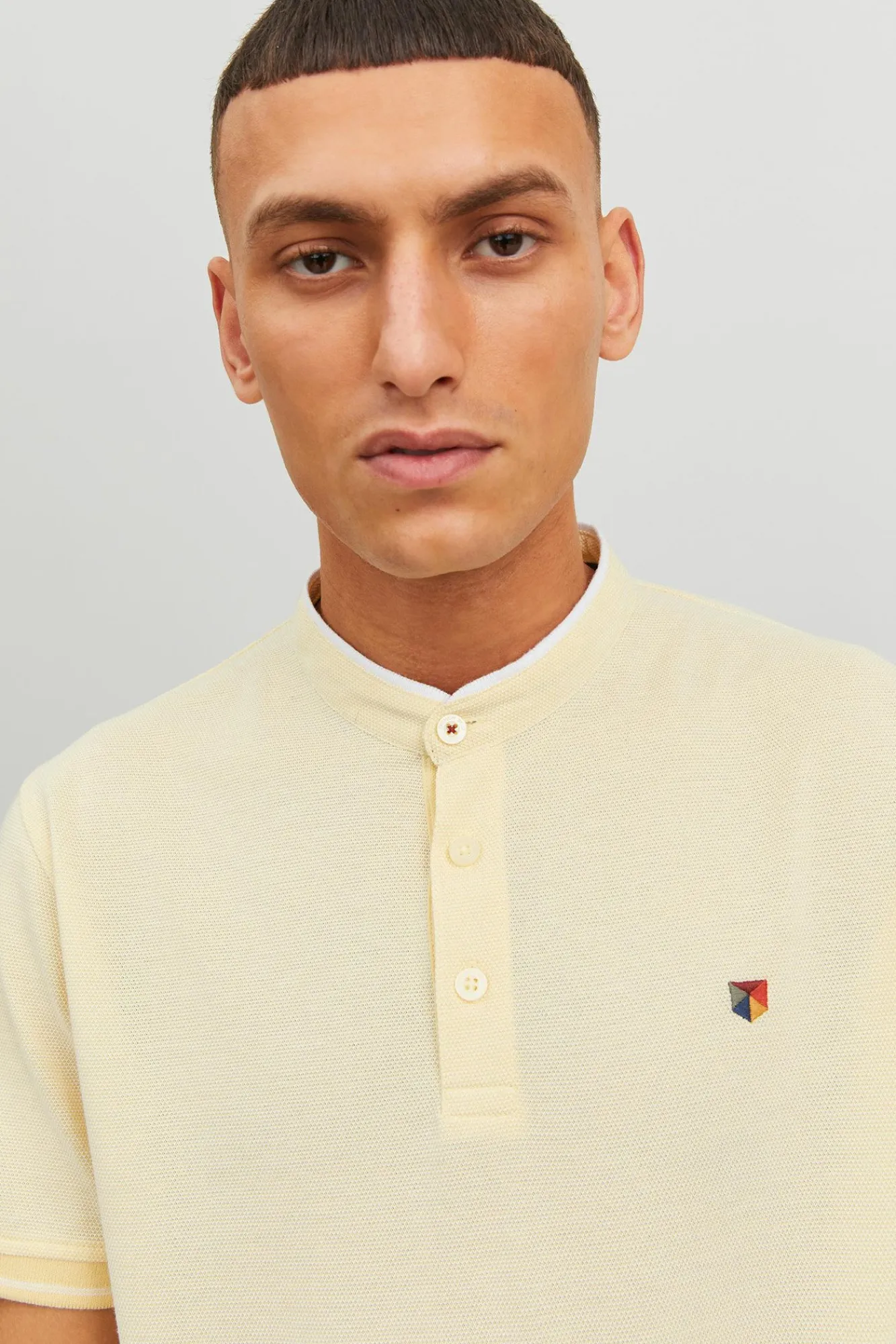Jack & Jones Polo Cuello Mao Amarillo Online