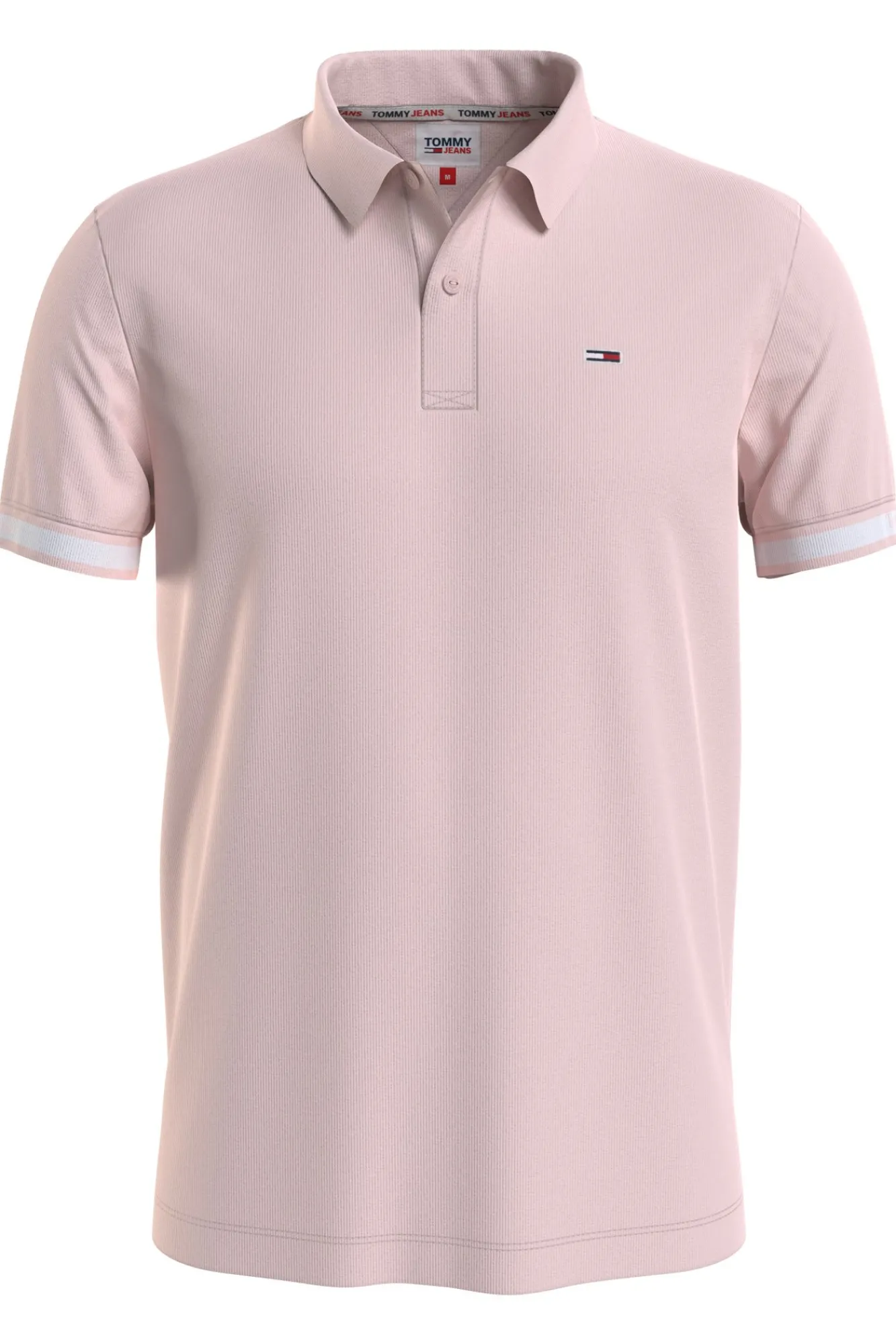 Tommy Jeans Polo De Hombre De Manga Corta . Rosa Hot