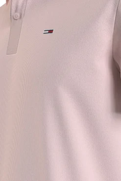 Tommy Jeans Polo De Hombre De Manga Corta . Rosa Hot