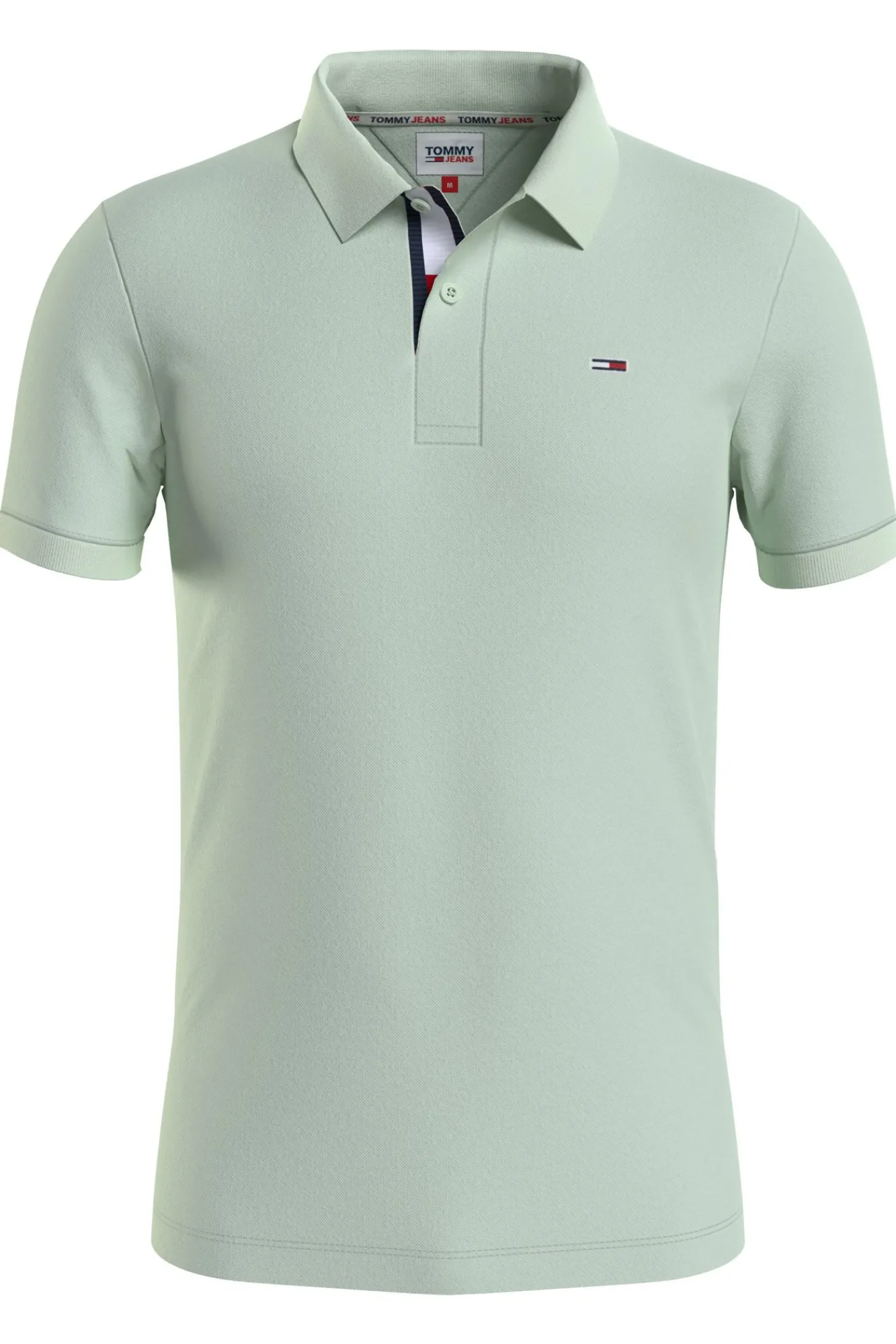 Tommy Jeans Polo De Hombre De Manga Corta . Verde Hot