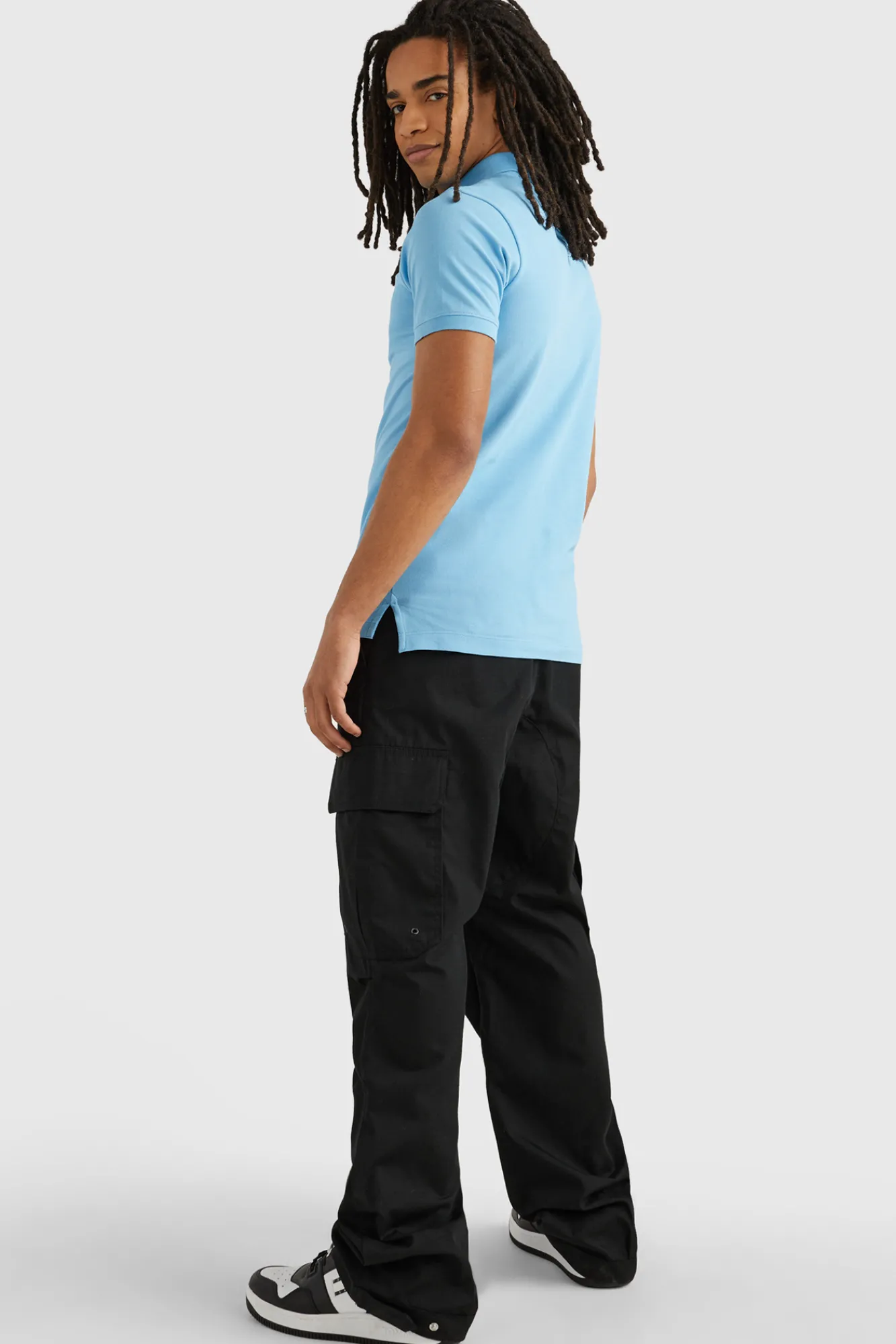 Tommy Jeans Polo De Hombre De Manga Corta . Azul Indigo Outlet