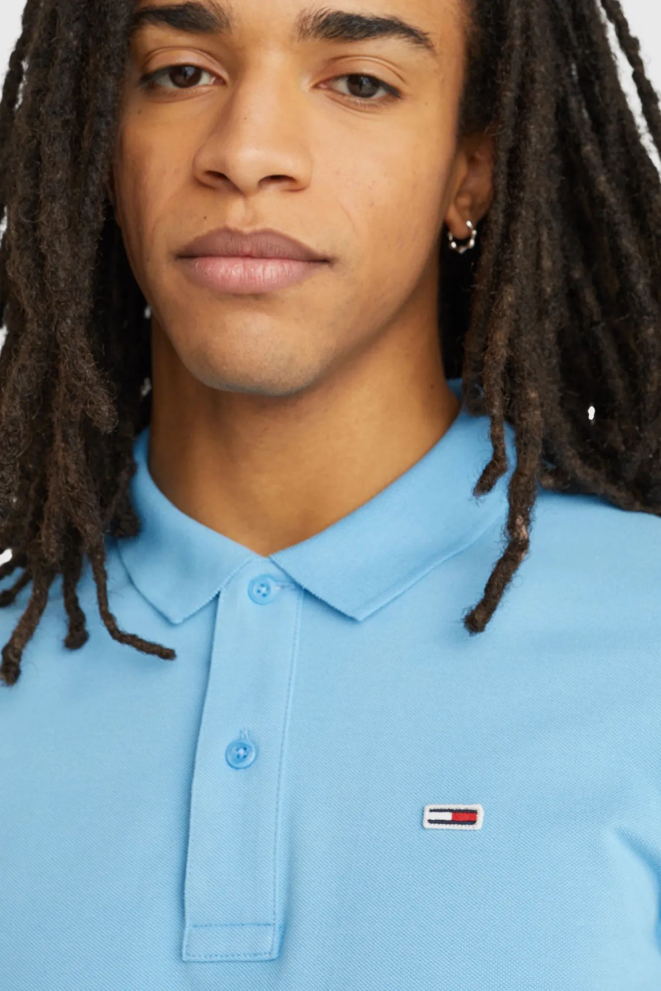 Tommy Jeans Polo De Hombre De Manga Corta . Azul Indigo Outlet