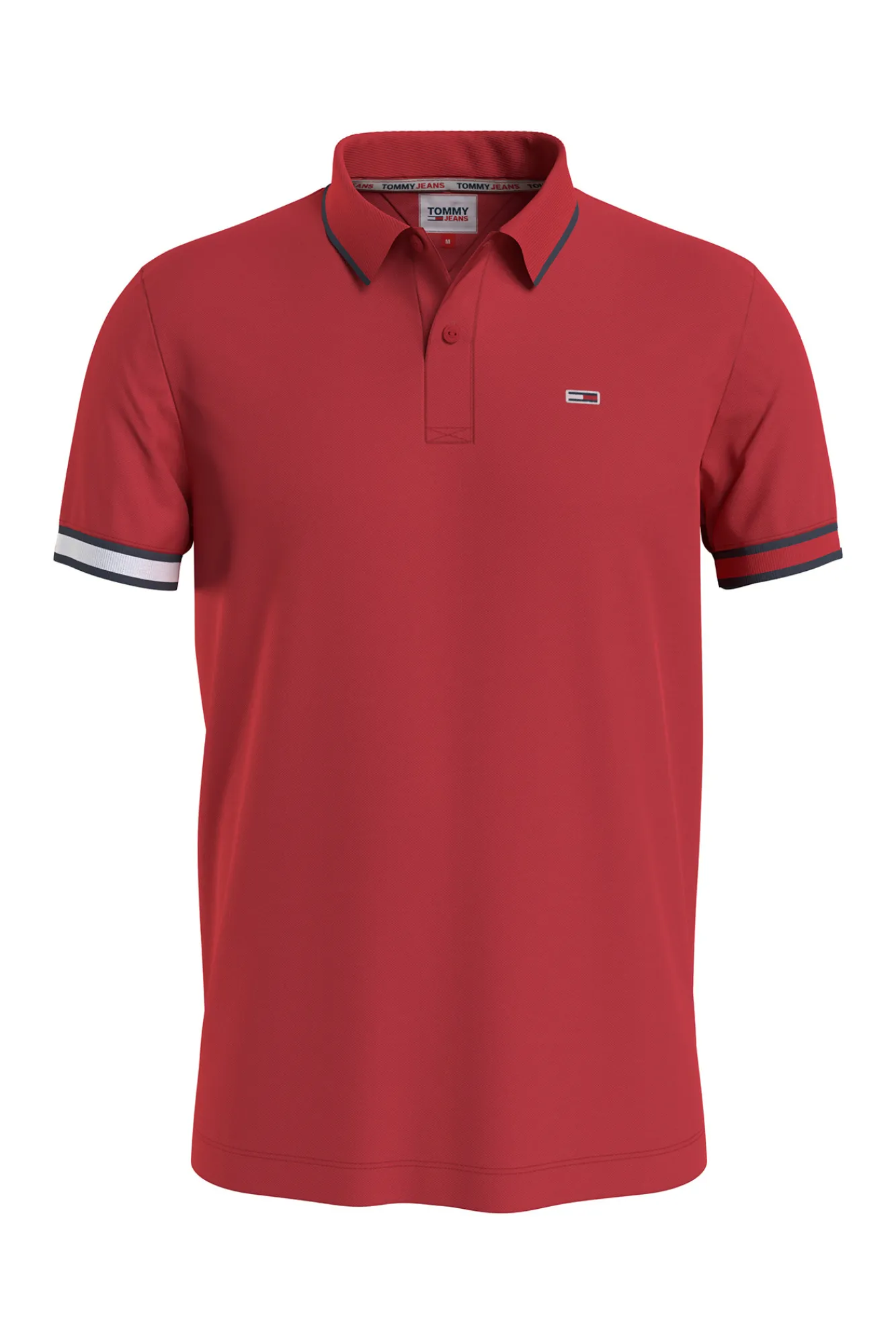 Tommy Jeans Polo De Hombre De Manga Corta . Rojo Outlet