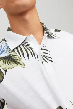 Jack & Jones Polo Estampado Blanco Outlet