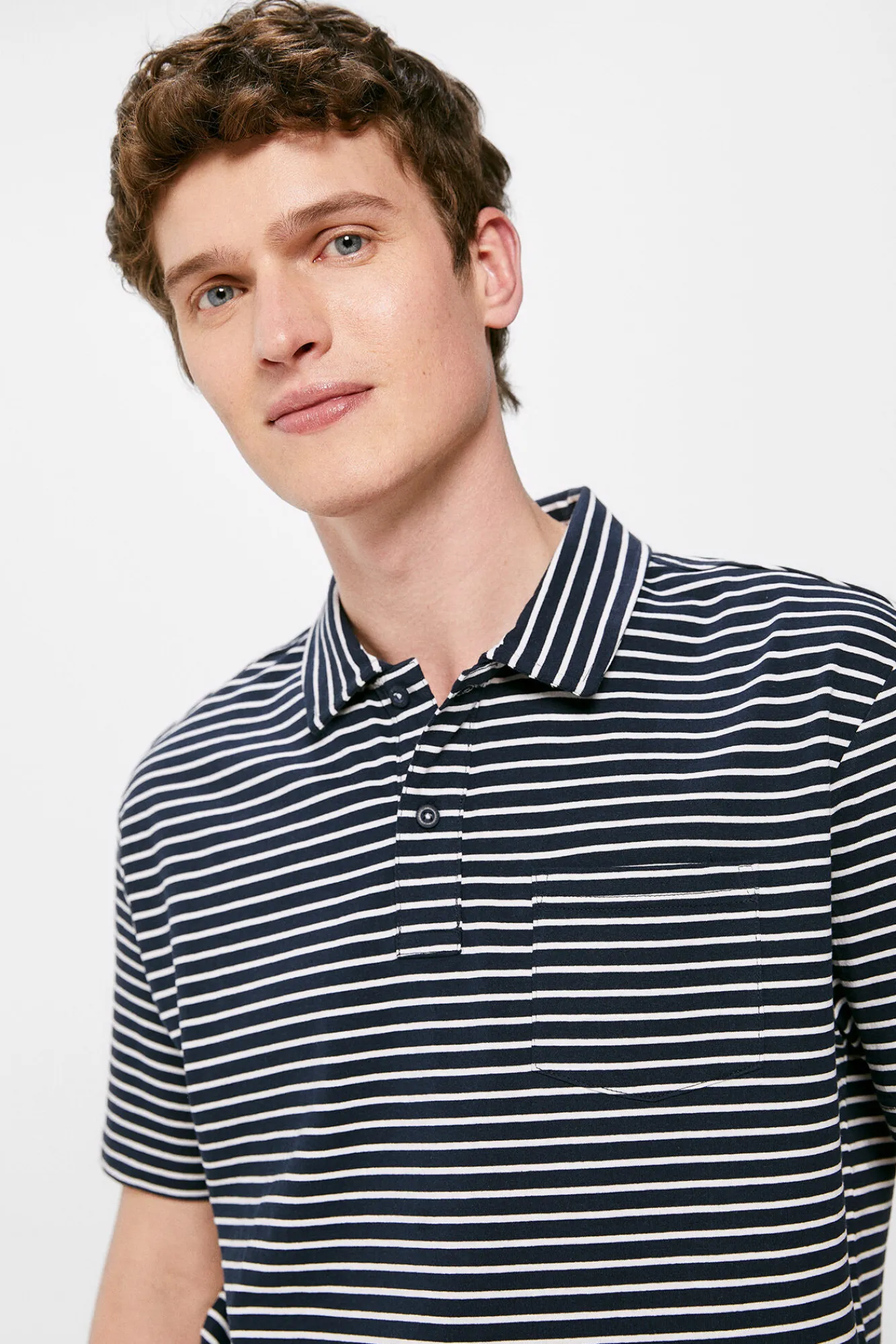 * Polo Jersey Multiraya Bolsillo Navy