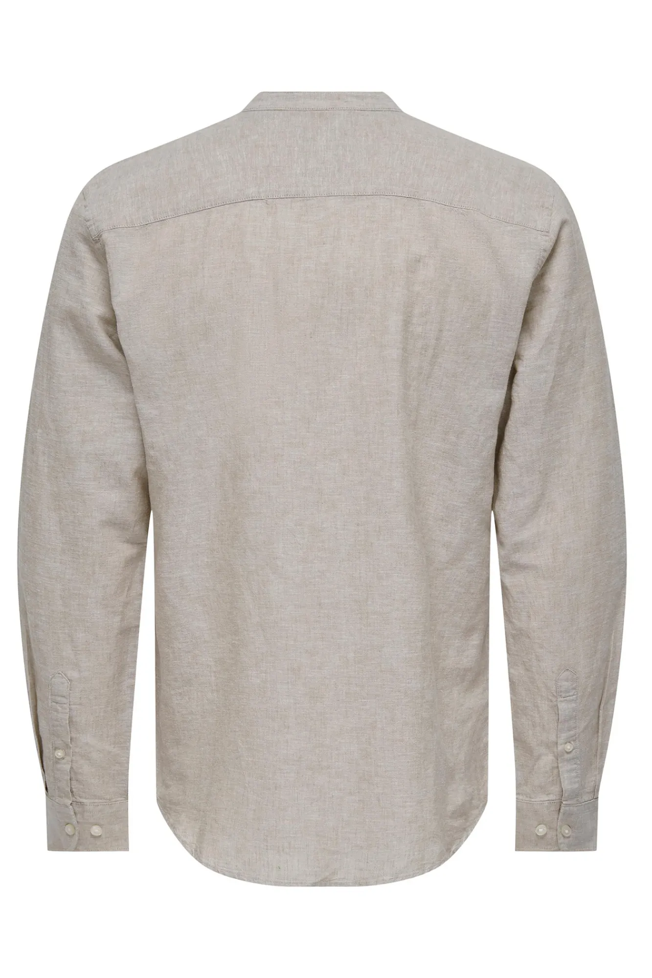 Only & Sons Polo Lino Cuello Mao Marron Medio Hot