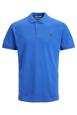 Jack & Jones Polo Liso Azul Medio New