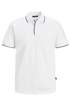 Jack & Jones Polo Liso Manga Corta Blanco Discount