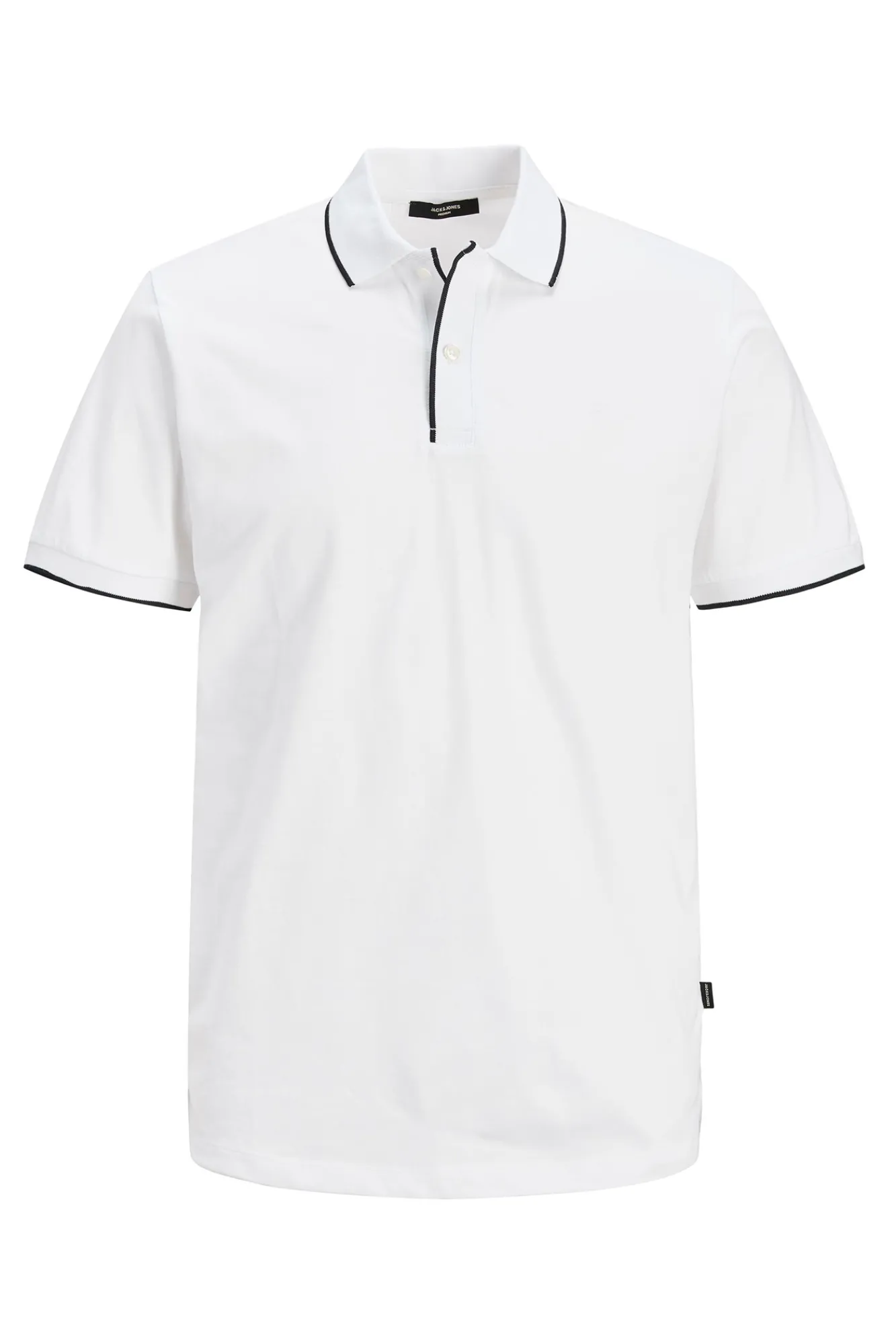 Jack & Jones Polo Liso Manga Corta Blanco Discount