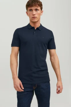 Jack & Jones Polo Liso Manga Corta Navy Hot