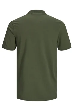 Jack & Jones Polo Liso Manga Corta Verde Discount