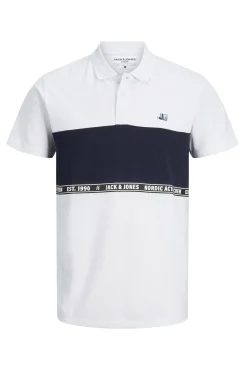 Jack & Jones Polo Liso Manga Corta Blanco