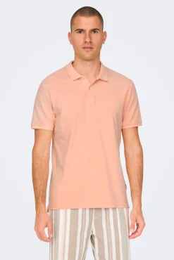 Only & Sons Polo Manga Corta Rojo New