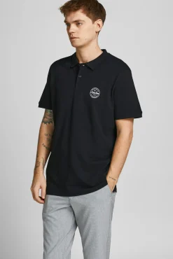 Jack & Jones Polo Manga Corta Negro Outlet