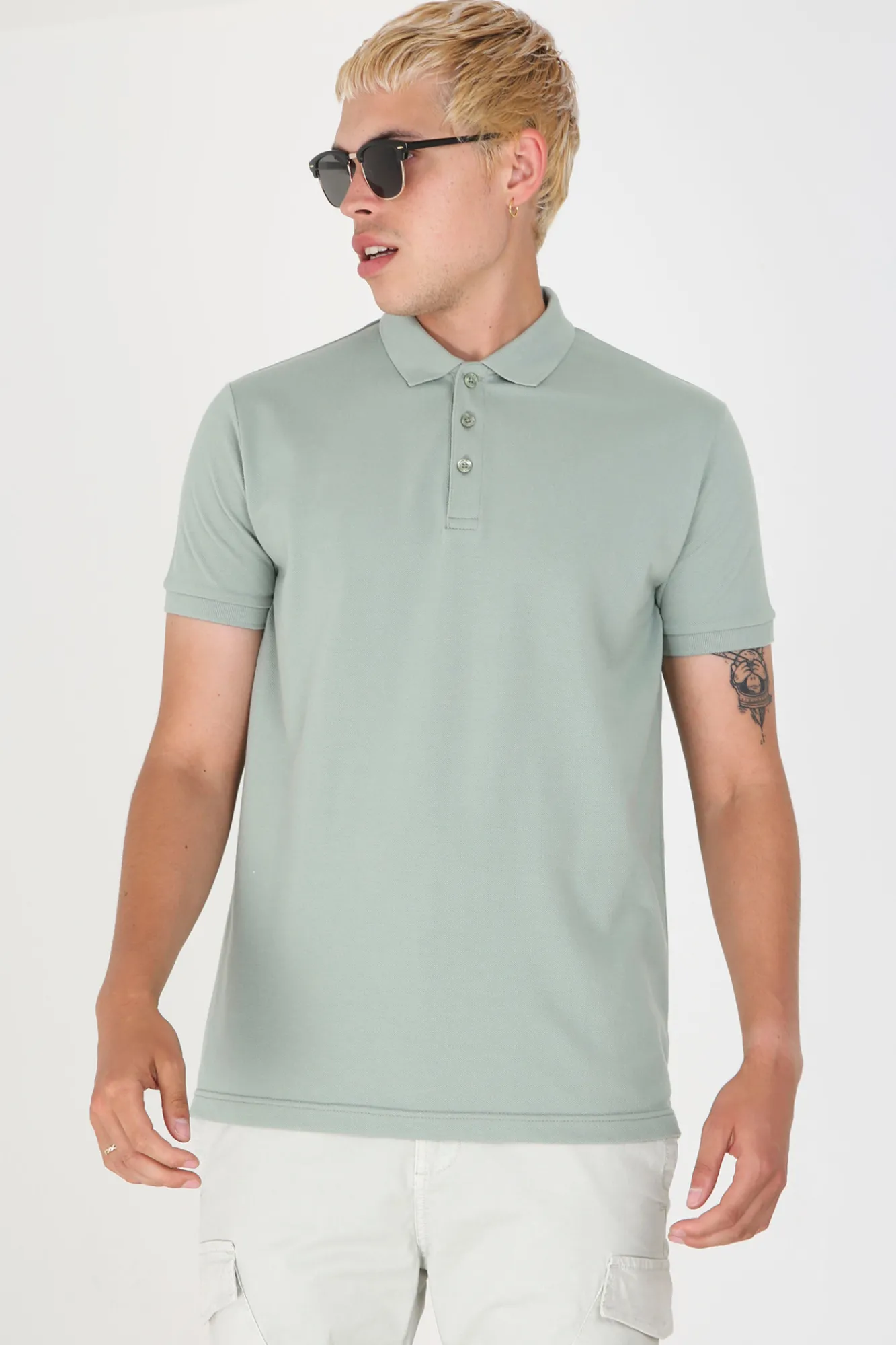 Brave Soul Polo Manga Corta. Verde Sale