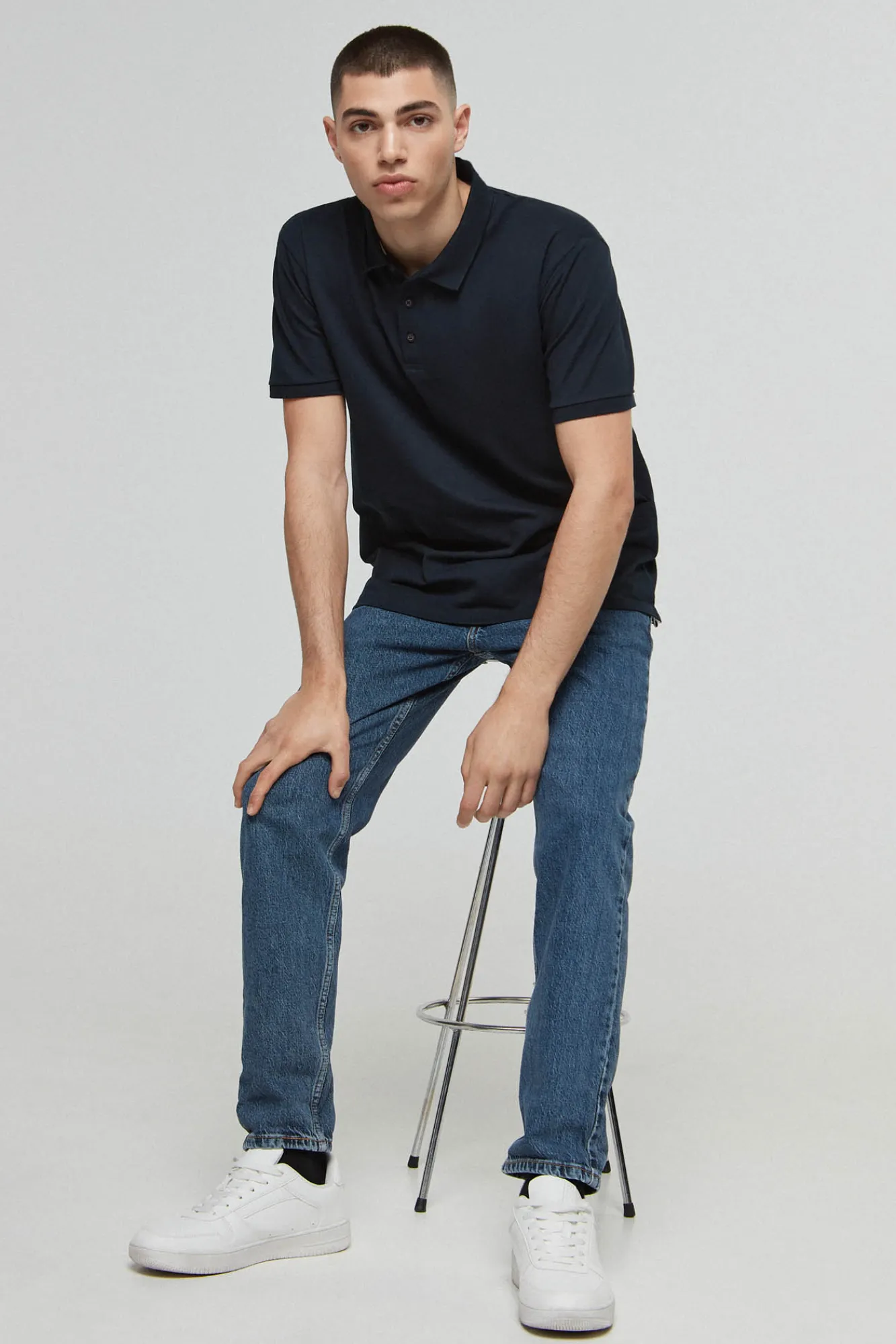 Brave Soul Polo Manga Corta. Navy Hot
