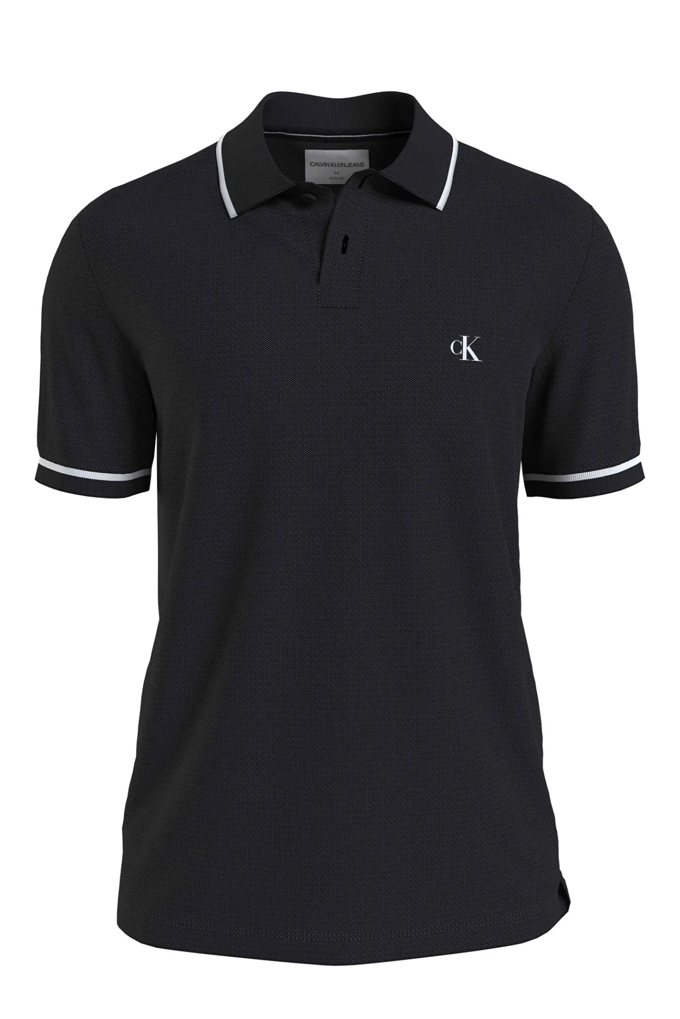 Calvin Klein Polo Manga Corta Negro New