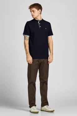 Jack & Jones Polo Manga Corta Navy Discount