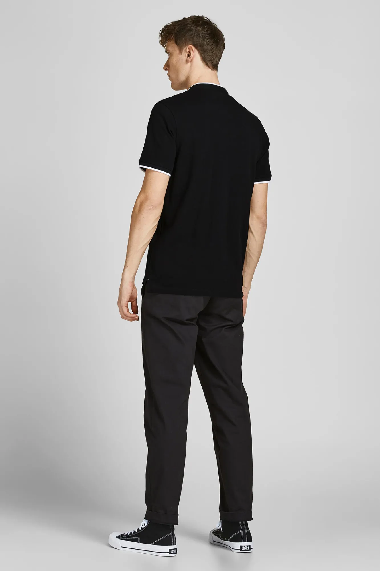 Jack & Jones Polo Manga Corta Negro Outlet