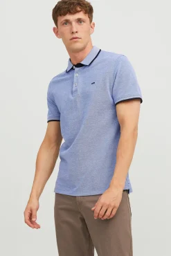 Jack & Jones Polo Manga Corta Azul Outlet