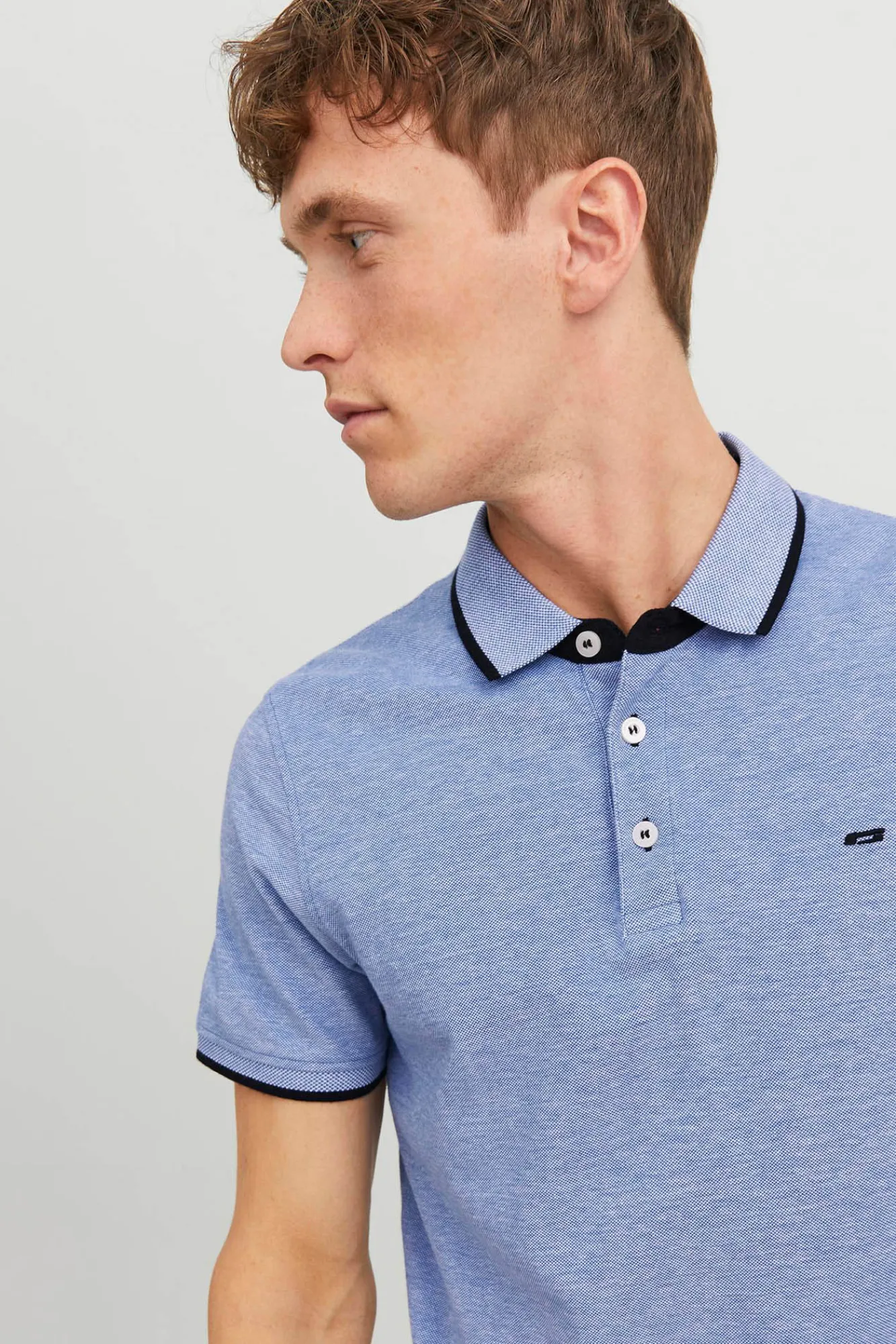 Jack & Jones Polo Manga Corta Azul Outlet