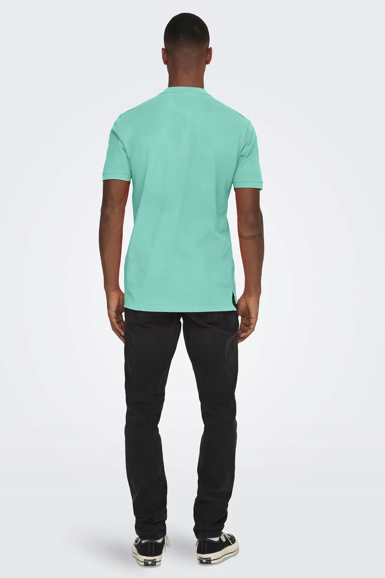 Only & Sons Polo Manga Corta Turquesa Hot