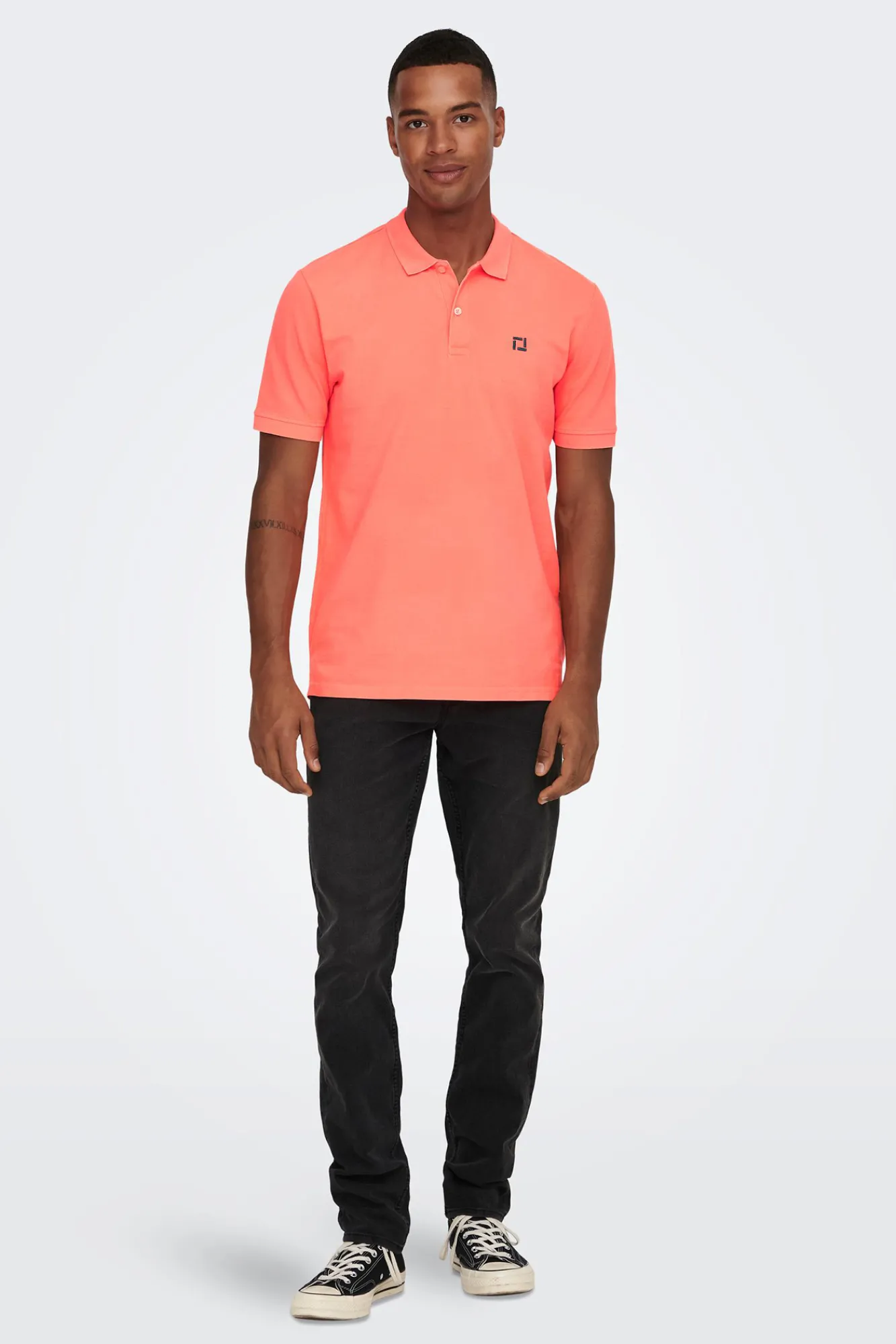 Only & Sons Polo Manga Corta Naranja Clearance