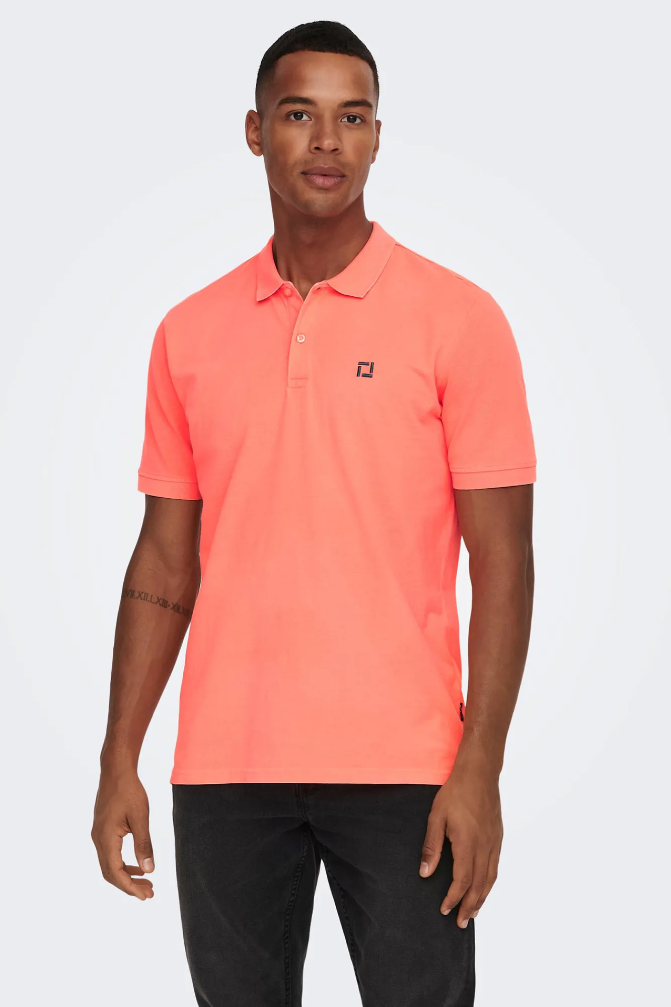 Only & Sons Polo Manga Corta Naranja Clearance