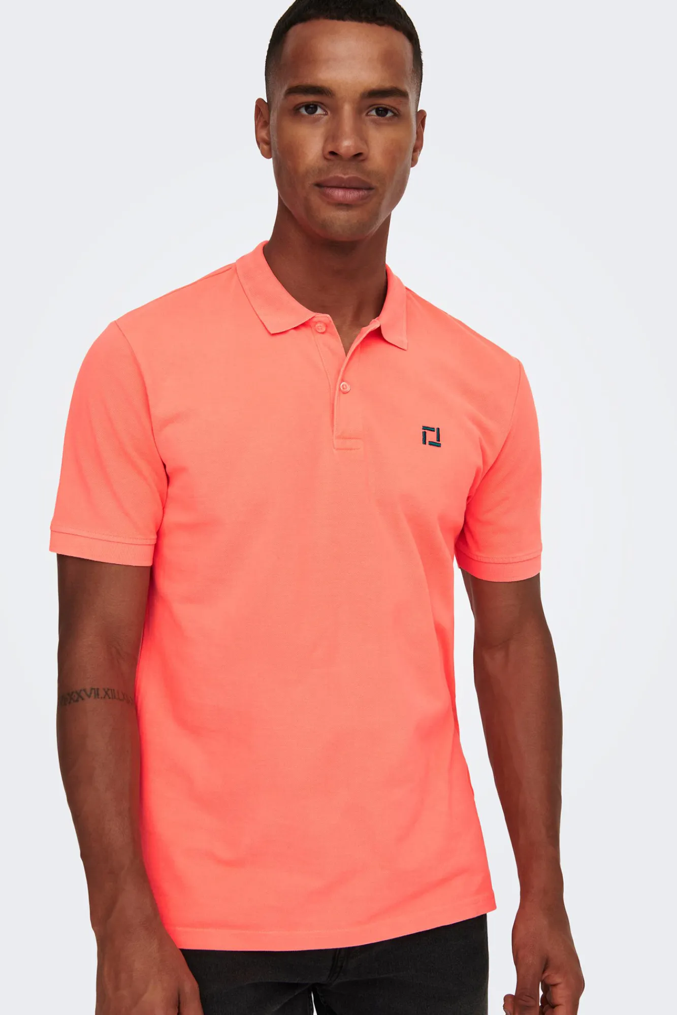 Only & Sons Polo Manga Corta Naranja Clearance