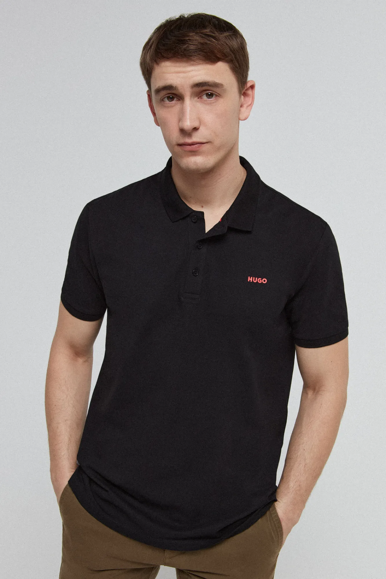 HUGO Polo Manga Corta Negro New