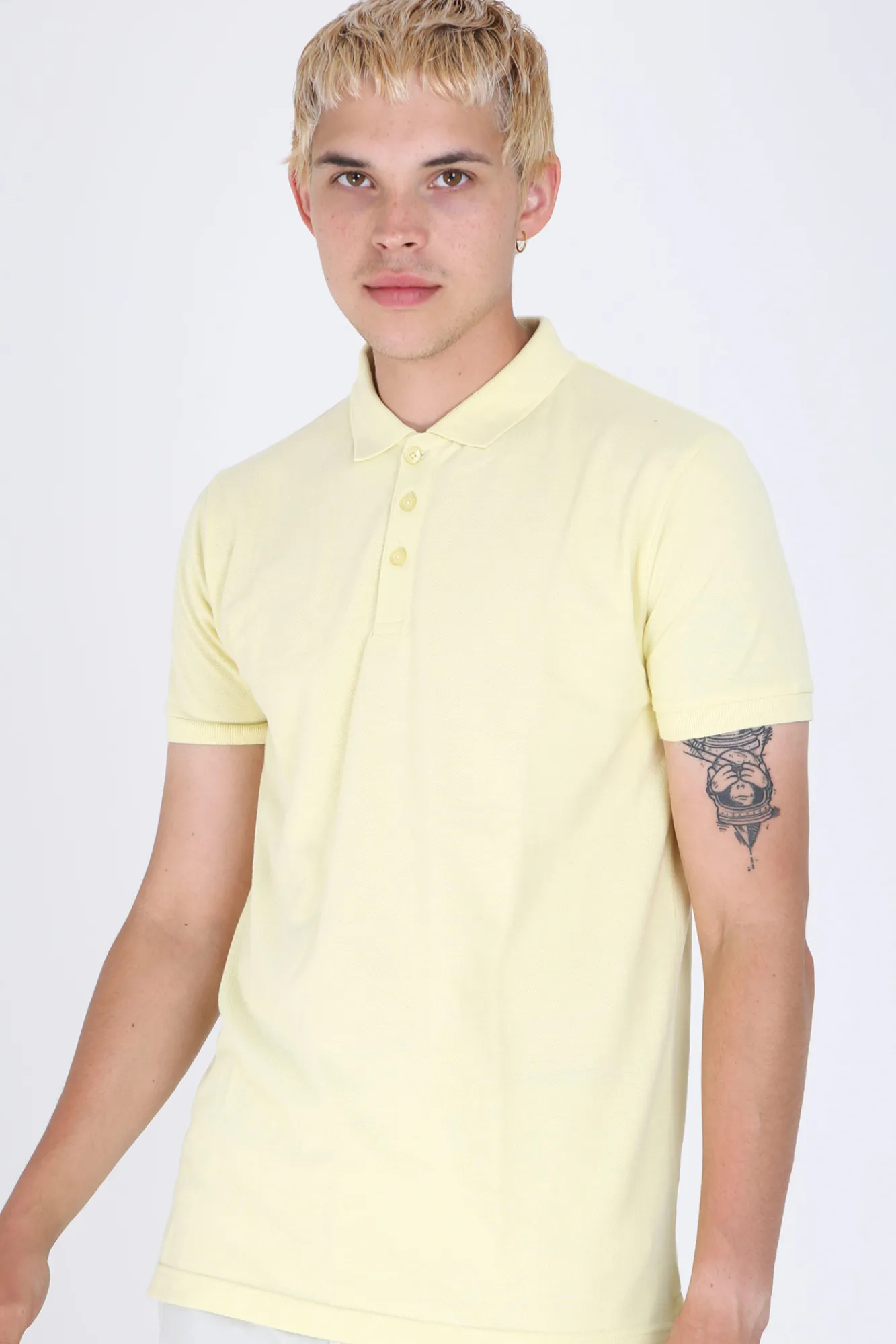 Brave Soul Polo Manga Corta. Amarillo Clearance