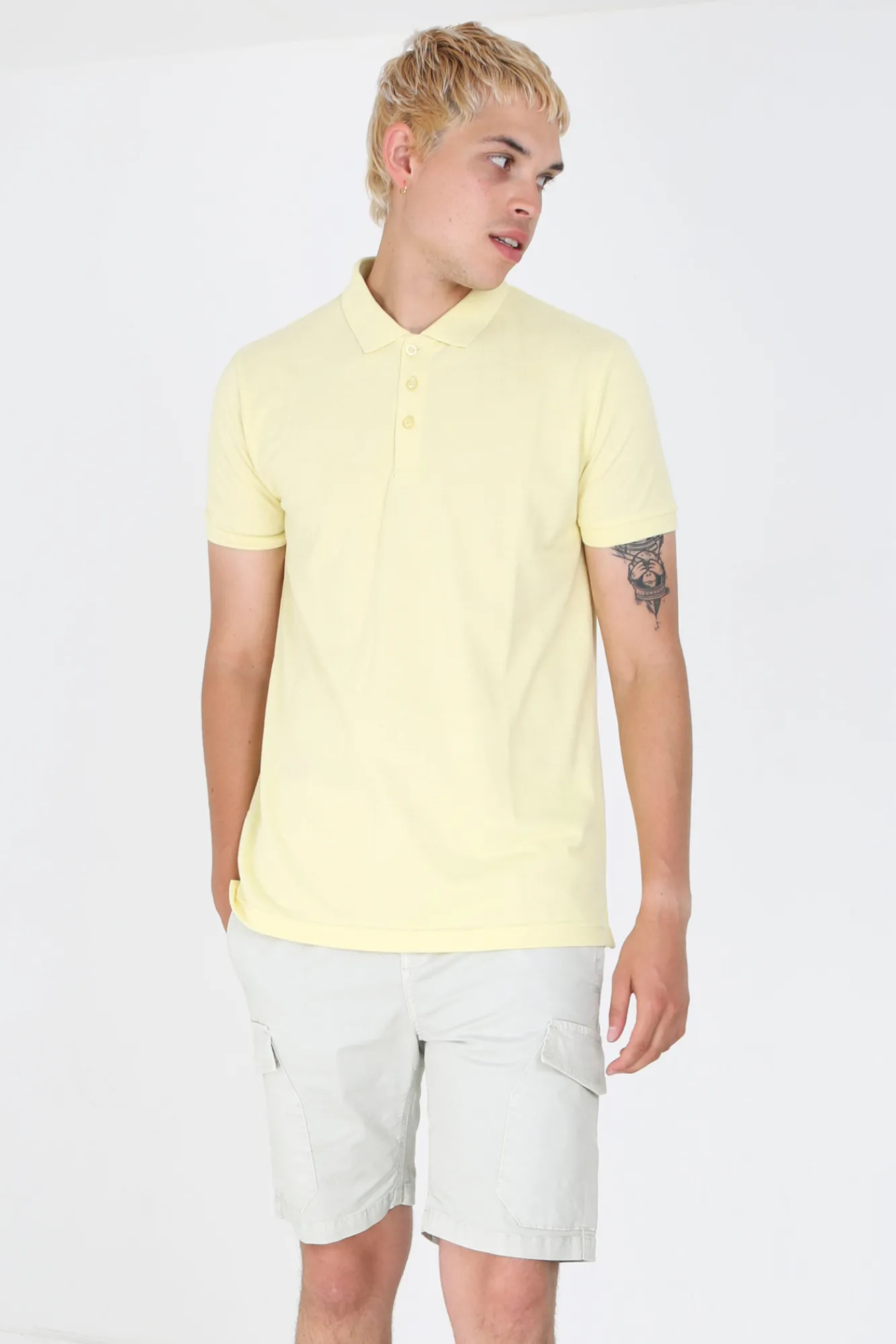 Brave Soul Polo Manga Corta. Amarillo Clearance