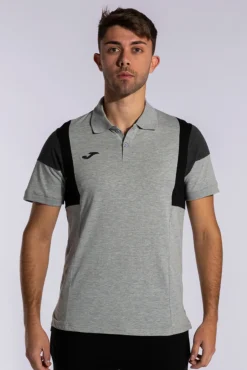 Joma Polo Manga Corta Confort Gris Melange Gris Claro