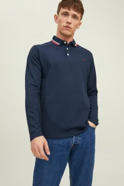 Jack & Jones Polo Manga Larga Navy Hot
