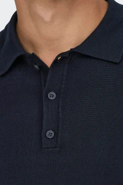 Only & Sons Polo Manga Larga Navy Outlet