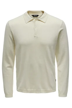 Only & Sons Polo Manga Larga Blanco Discount