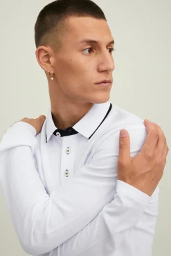 Jack & Jones Polo Manga Larga Blanco Outlet