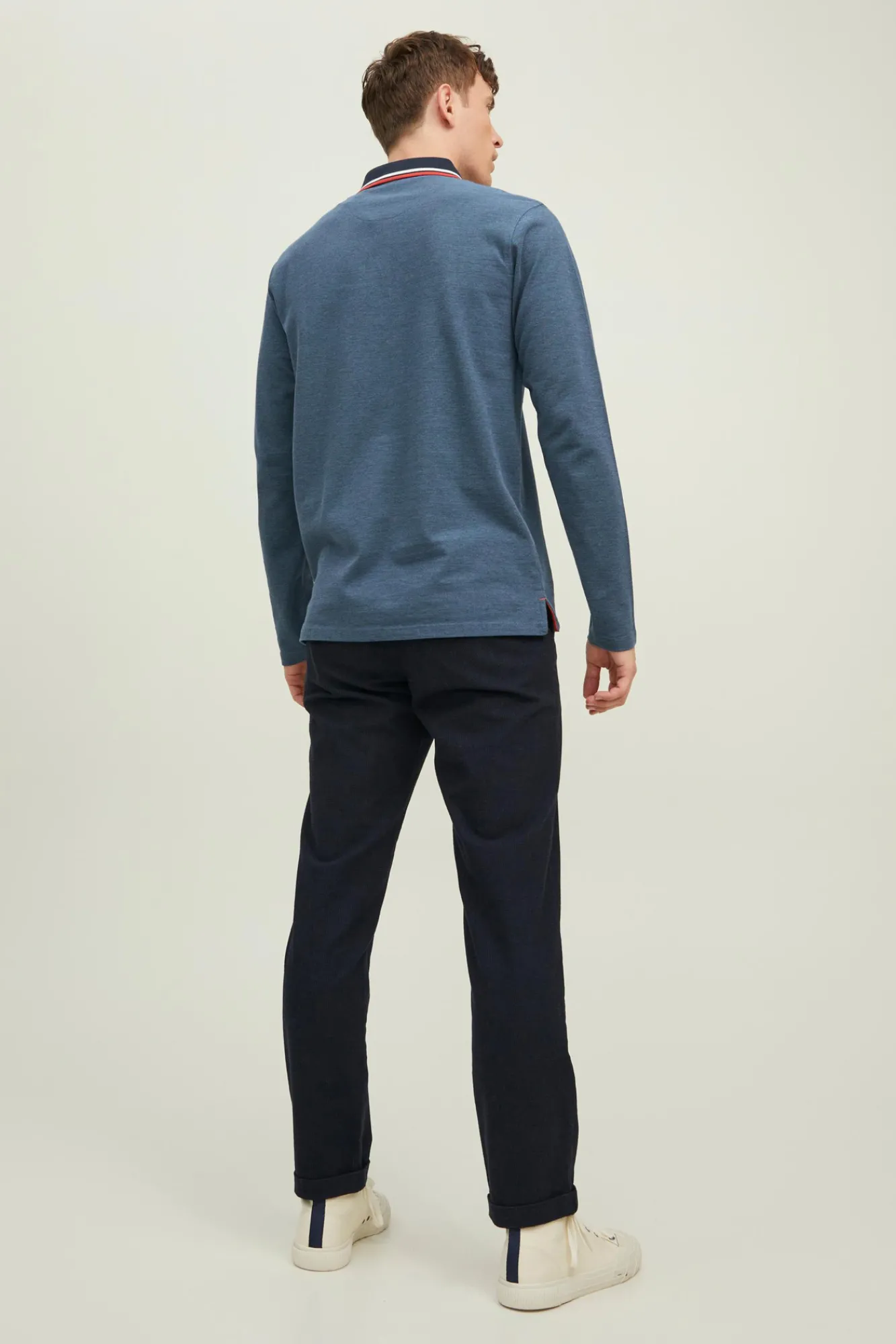 Jack & Jones Polo Manga Larga Azul Medio Best