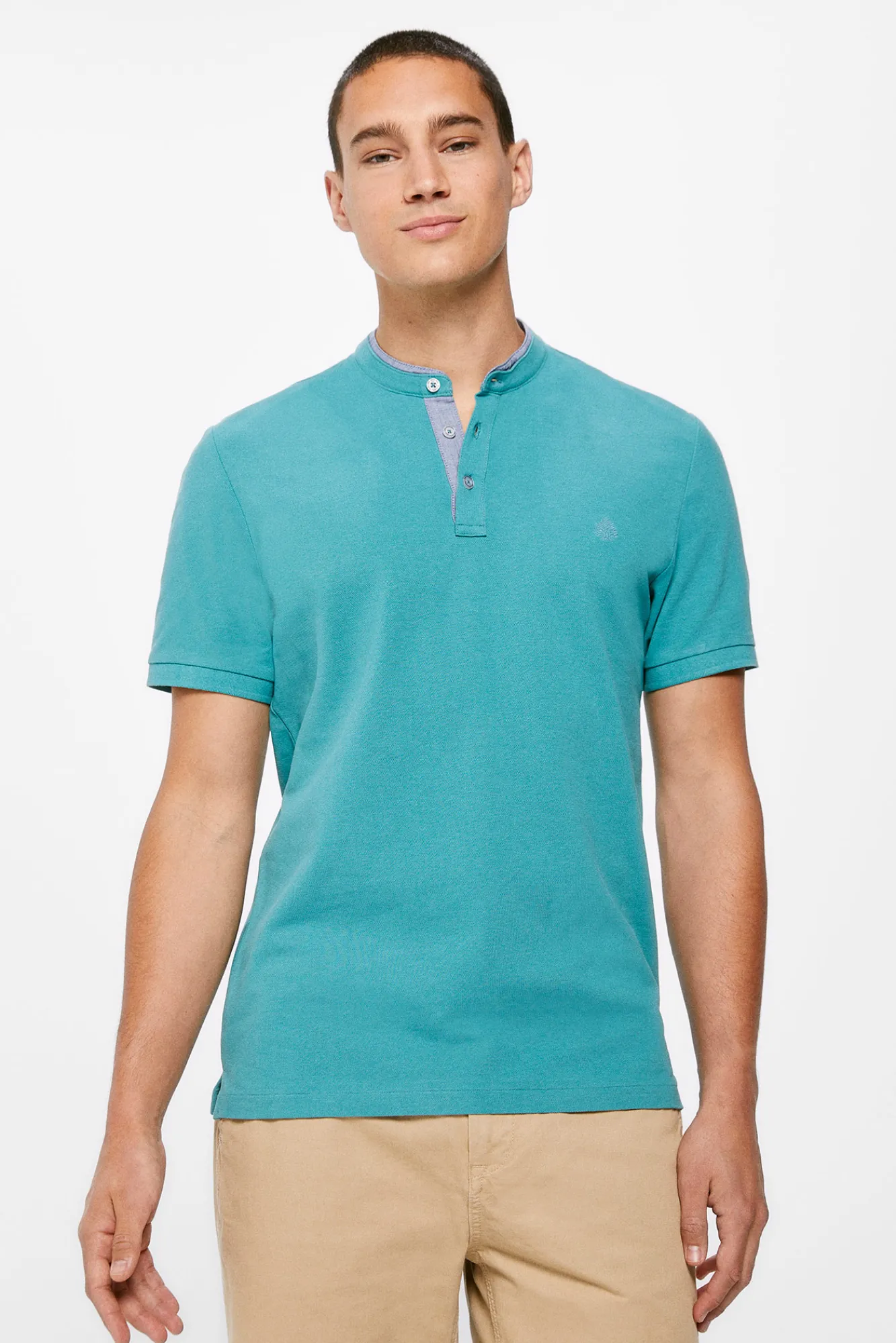* Polo Mao Slim Turquesa Online
