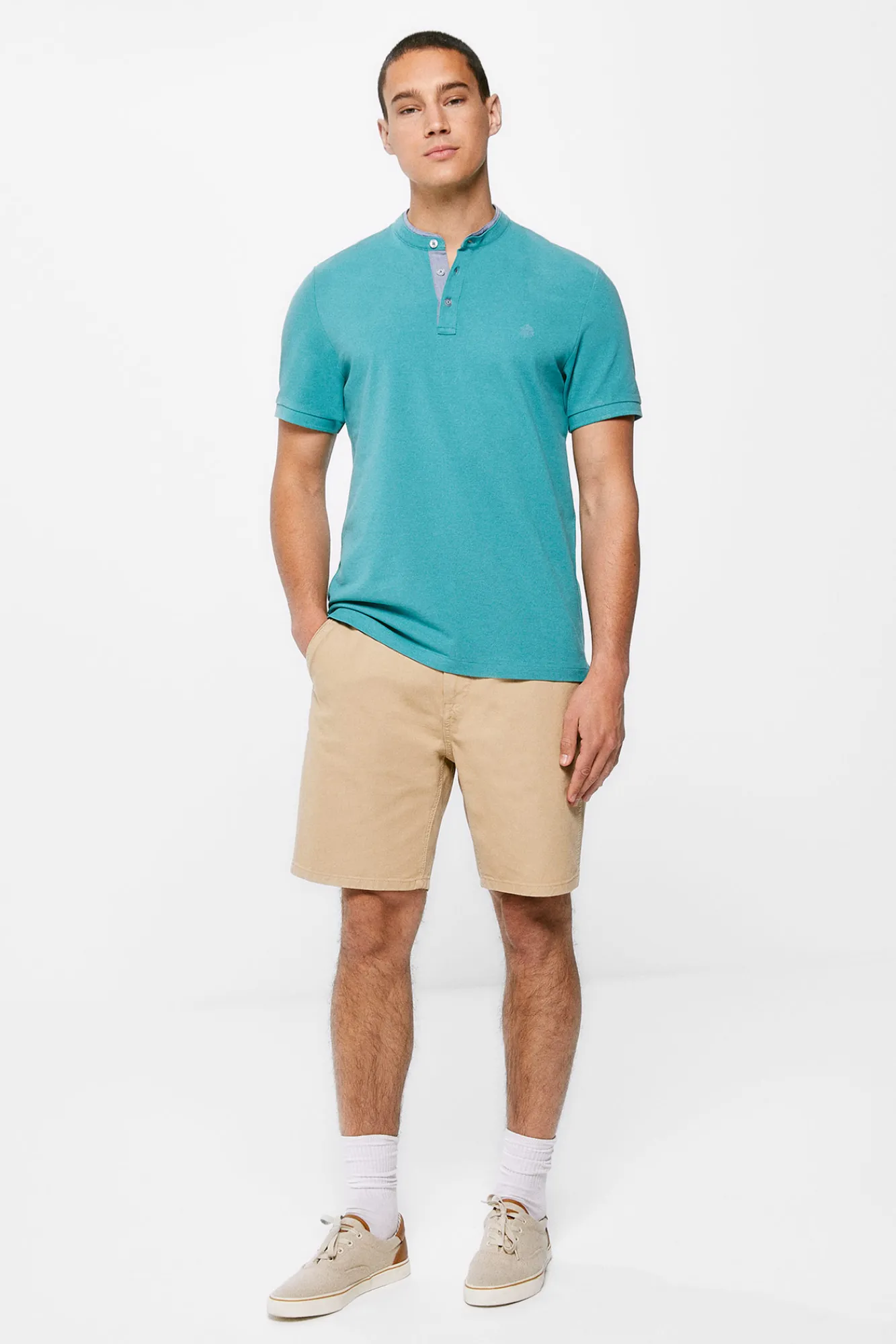 * Polo Mao Slim Turquesa Online