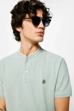 * Polo Mao Slim Estampado All Over Verde Best