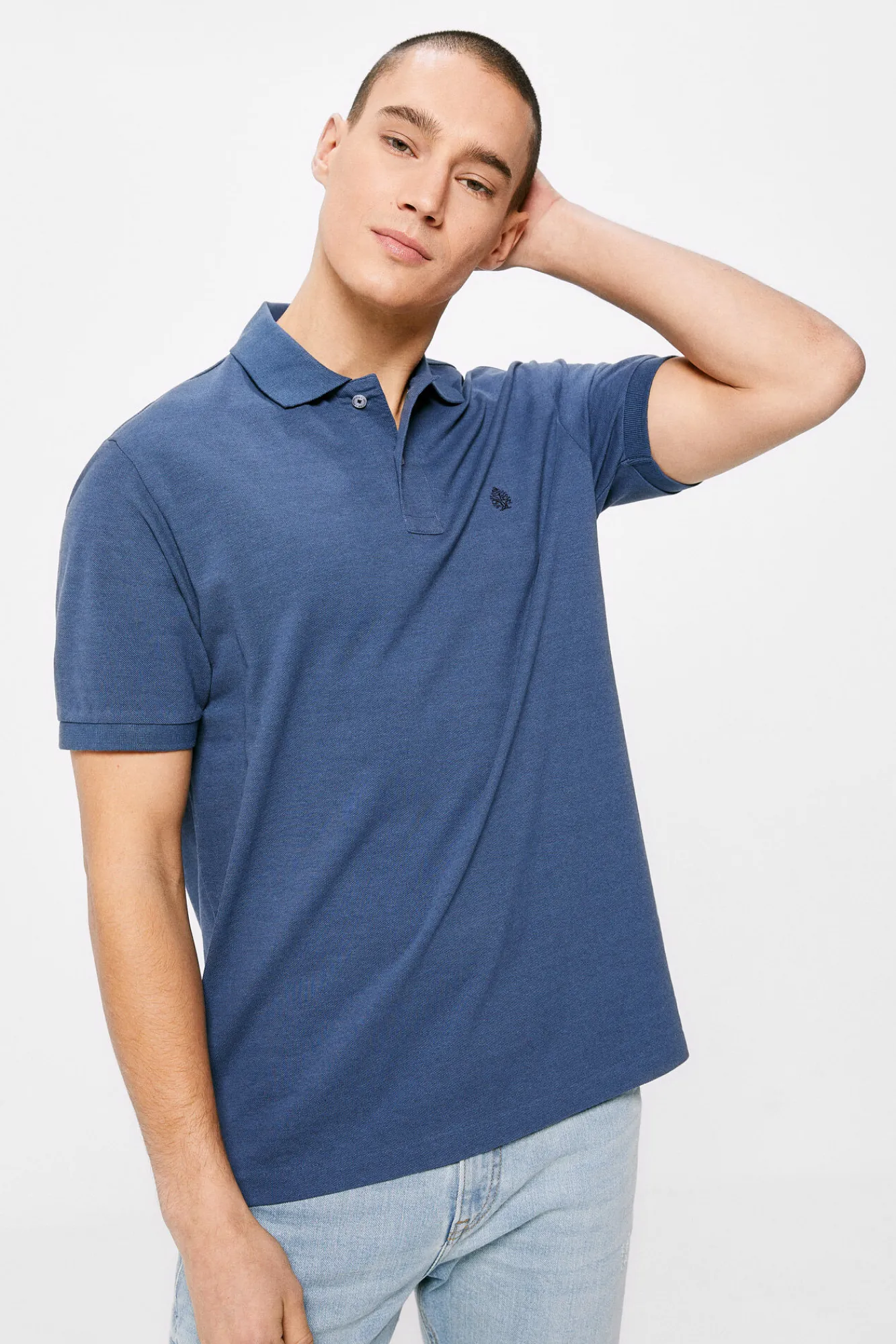 * Polo Overdye Azul Medio Hot