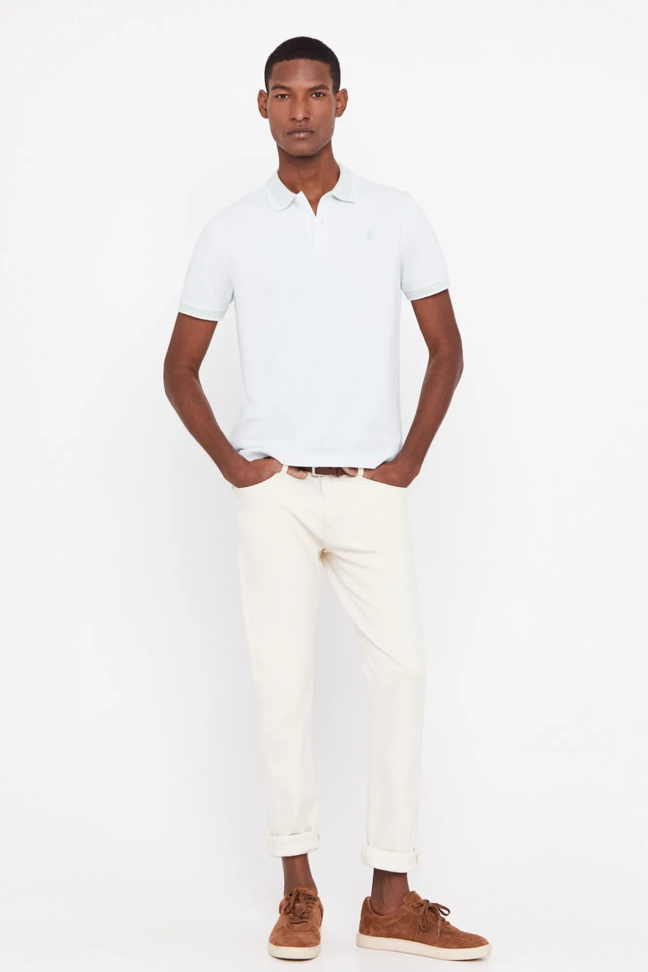 Cortefiel Polo Oxford Tip Verde Sale