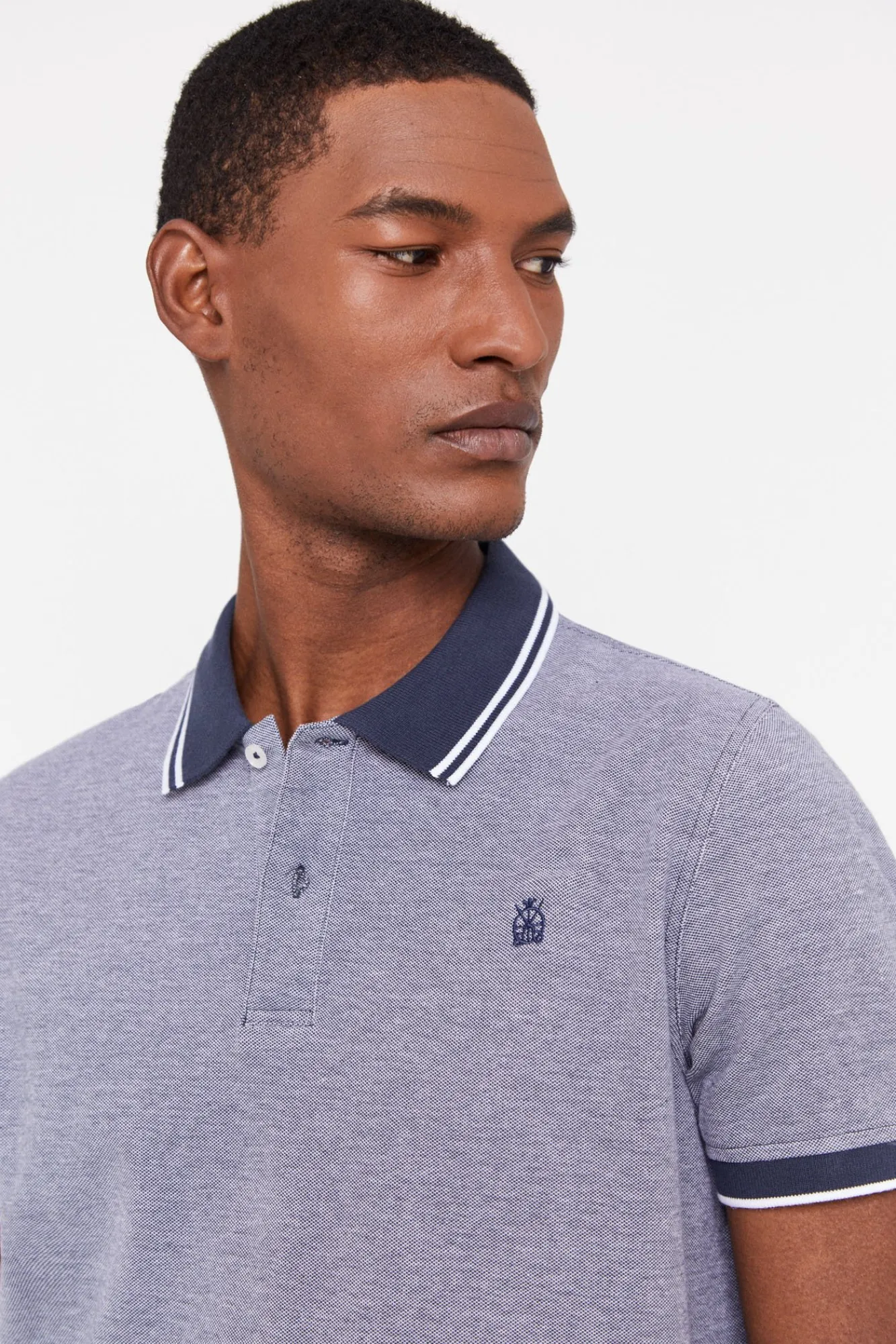 Cortefiel Polo Oxford Tip Azul Marino Hot