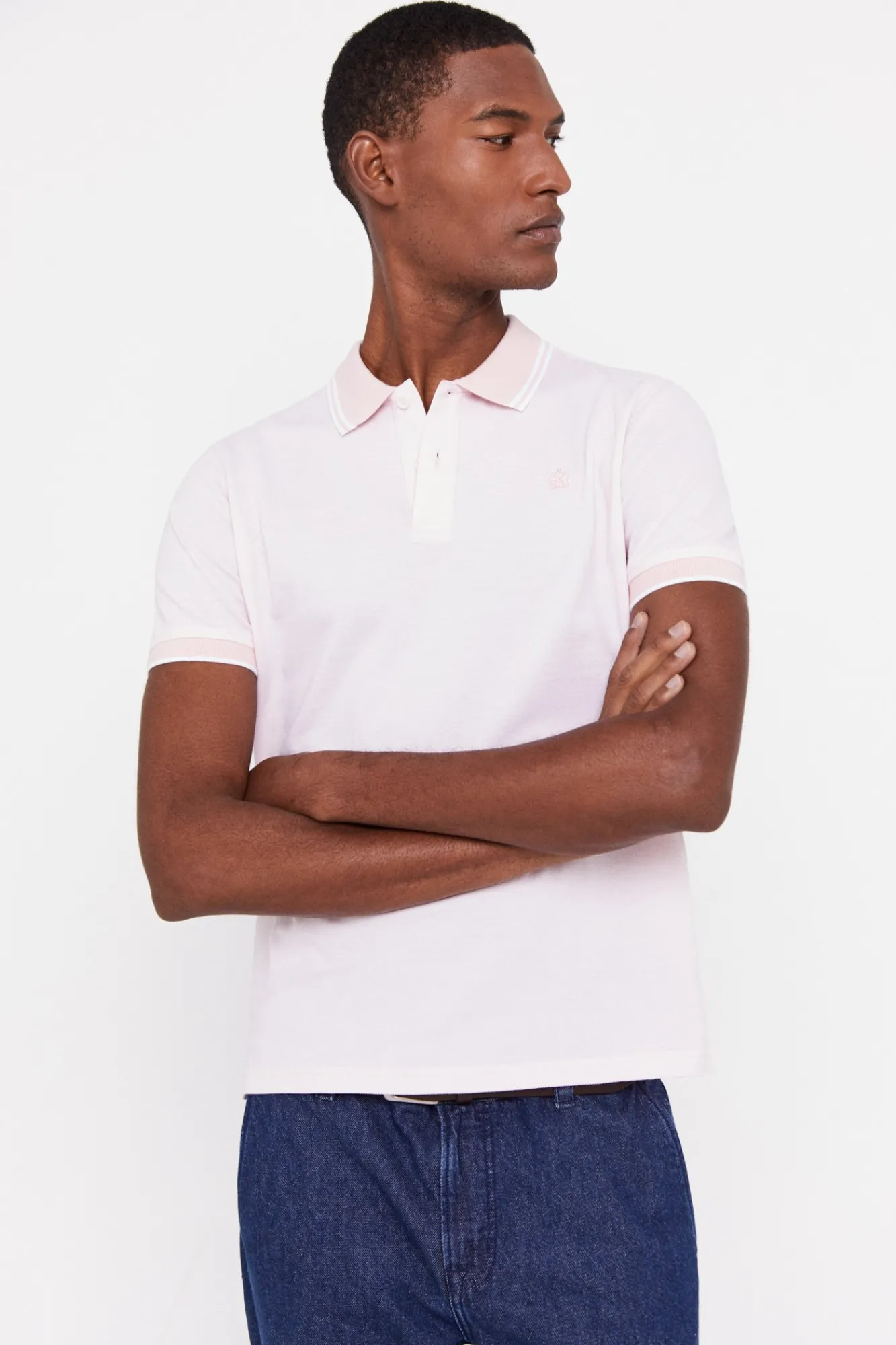 Cortefiel Polo Oxford Tip Rosa