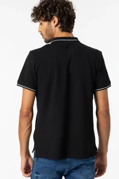 Tiffosi Polo Pique Negro Sale