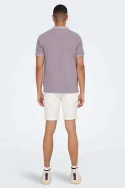 Only & Sons Polo Pique Morado Clearance