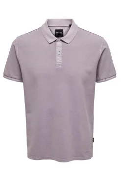 Only & Sons Polo Pique Morado Clearance