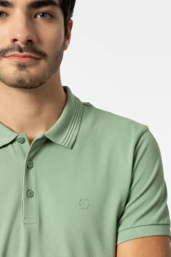 Tiffosi Polo Pique Verde Hot