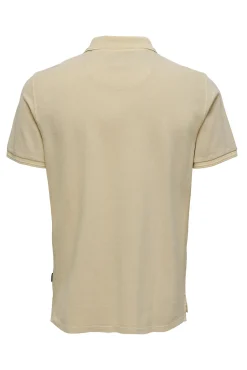 Only & Sons Polo Pique Gris Medio Outlet